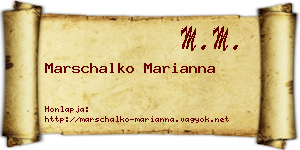Marschalko Marianna névjegykártya